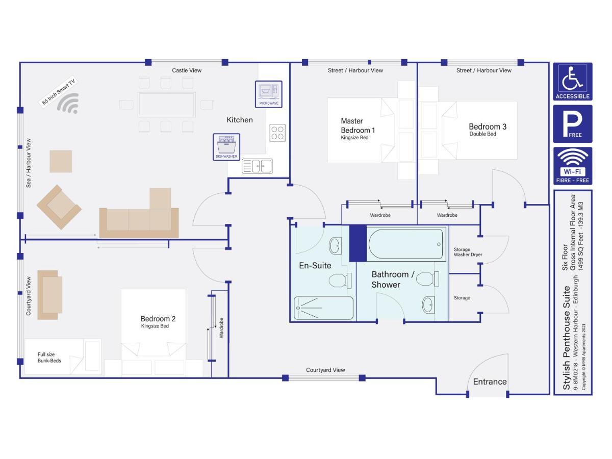 Stylish Penthouse Suite Эдинбург Экстерьер фото