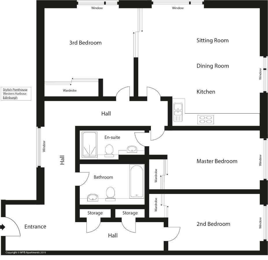 Stylish Penthouse Suite Эдинбург Экстерьер фото